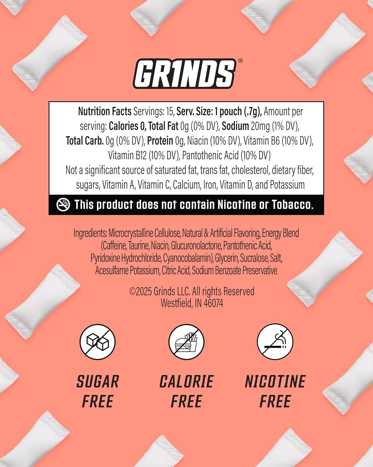 GRINDS en mochila junto a objetos diarios ilustrando uso práctico