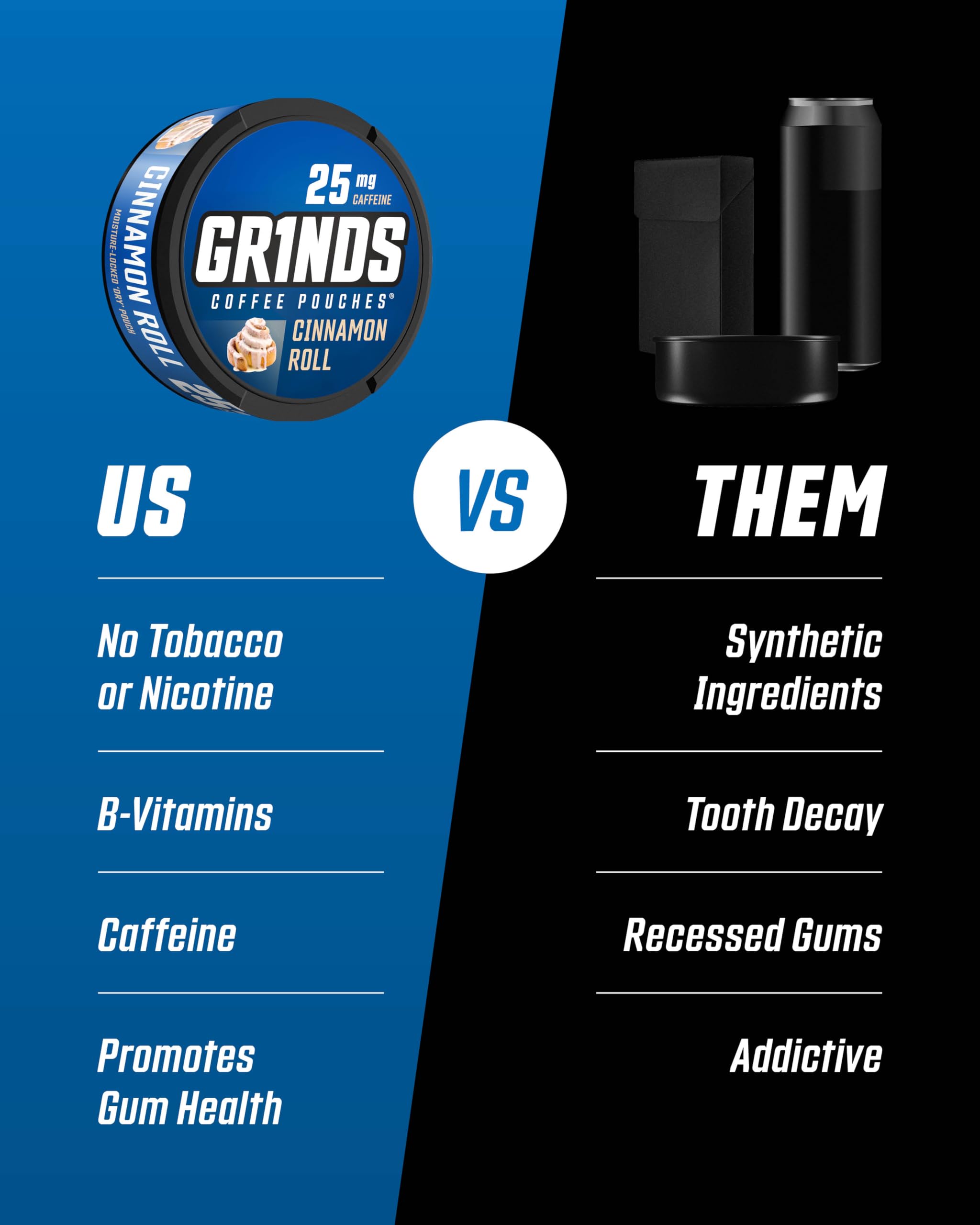 GRINDS pouch en boca de usuario, uso discreto y sin ensuciar