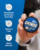 Grinds comparación de tamaño en mano para entender portabilidad