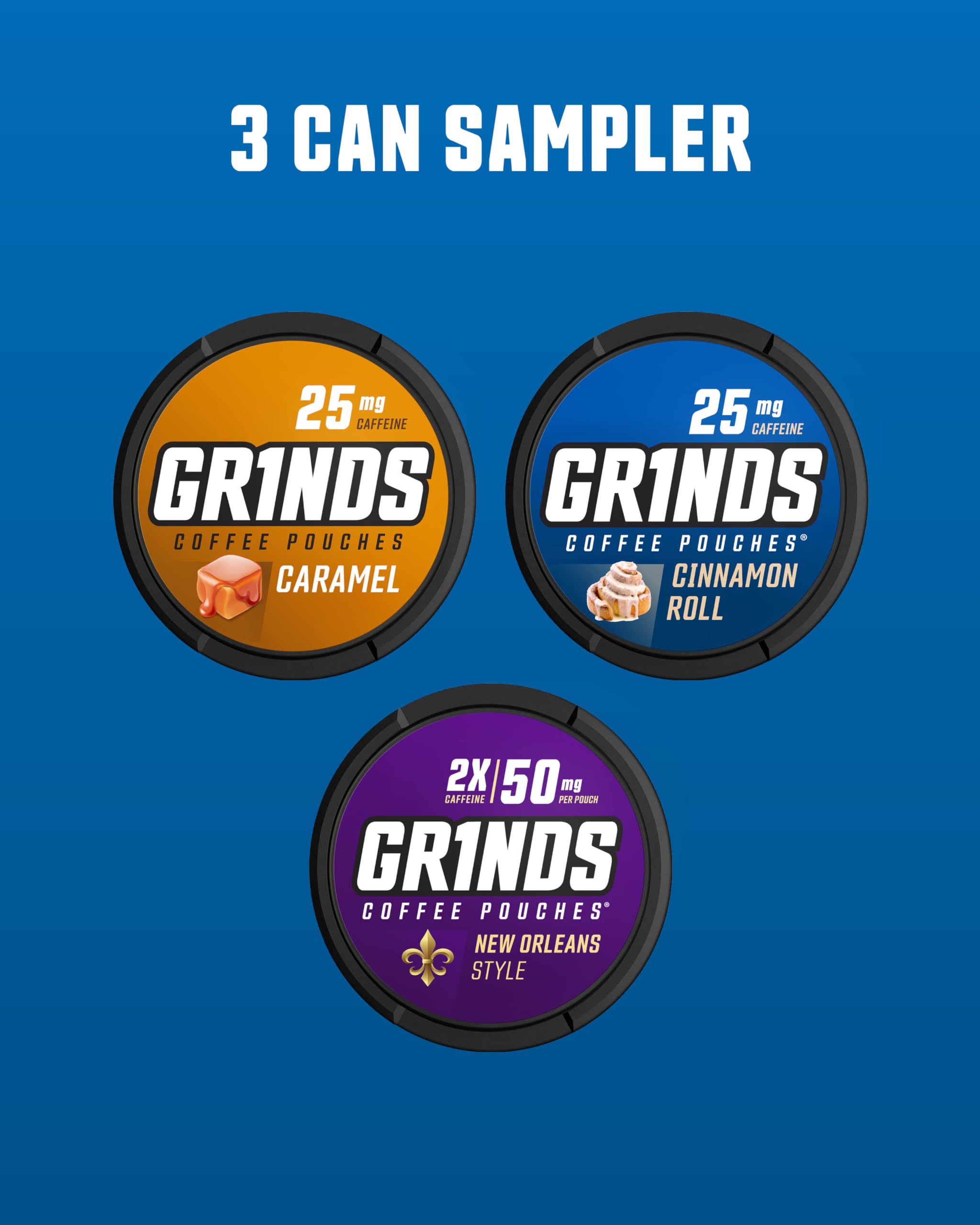 GRINDS primer plano de una bolsita con textura y sello, muestra calidad y frescura