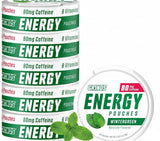 GRINDS envase frontal mostrando 18 pouches y beneficio de energía portátil