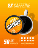 GRINDS lata abierta manos mostrando fácil acceso a los pouches