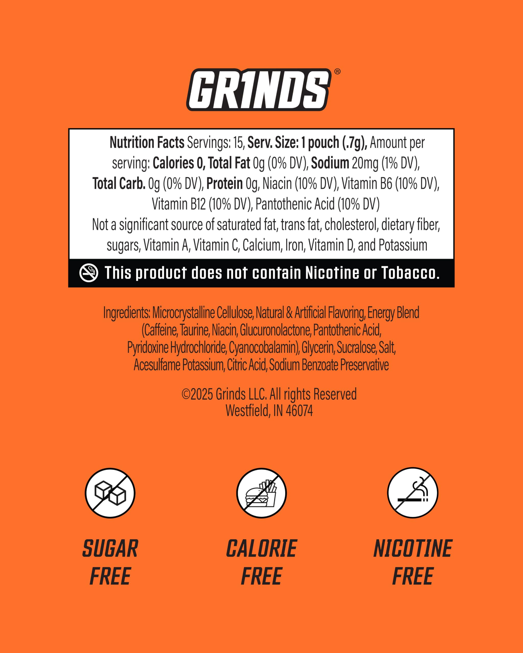 GRINDS sobres en mochila deportiva, ideal para energía antes del entrenamiento