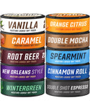 GRINDS pack frontal mostrando las diez latas y variedad de sabores