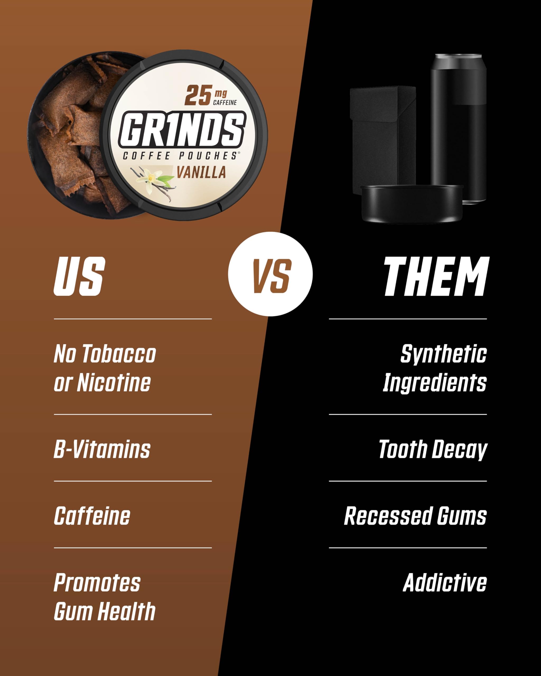 GRINDS pouch en mano demostrando uso discreto y portable