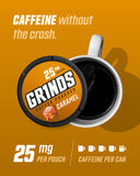 GRINDS pouch primer plano muestra textura húmeda sin desorden