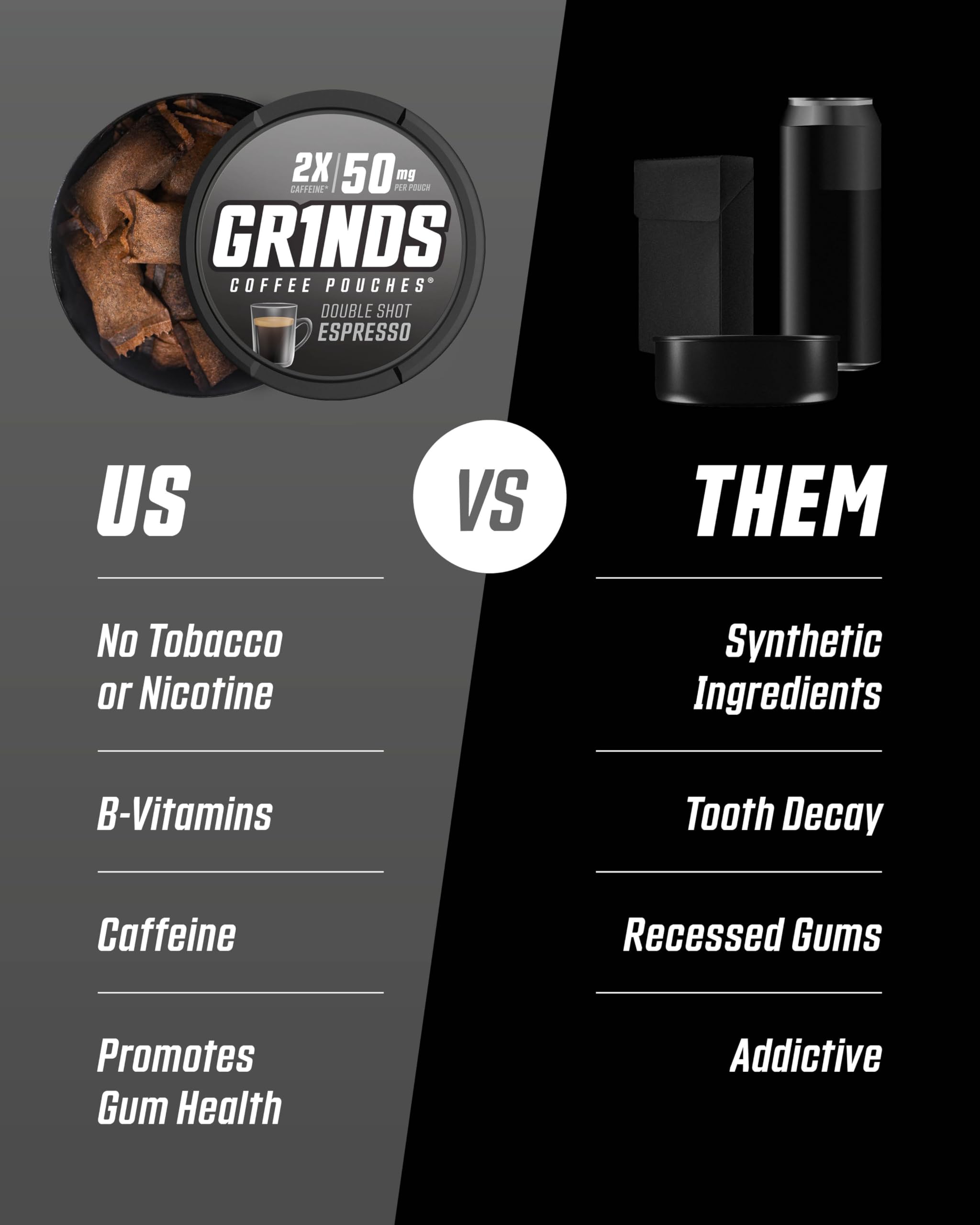 GRINDS uso portátil en mano para energía rápida y discreta fuera de casa
