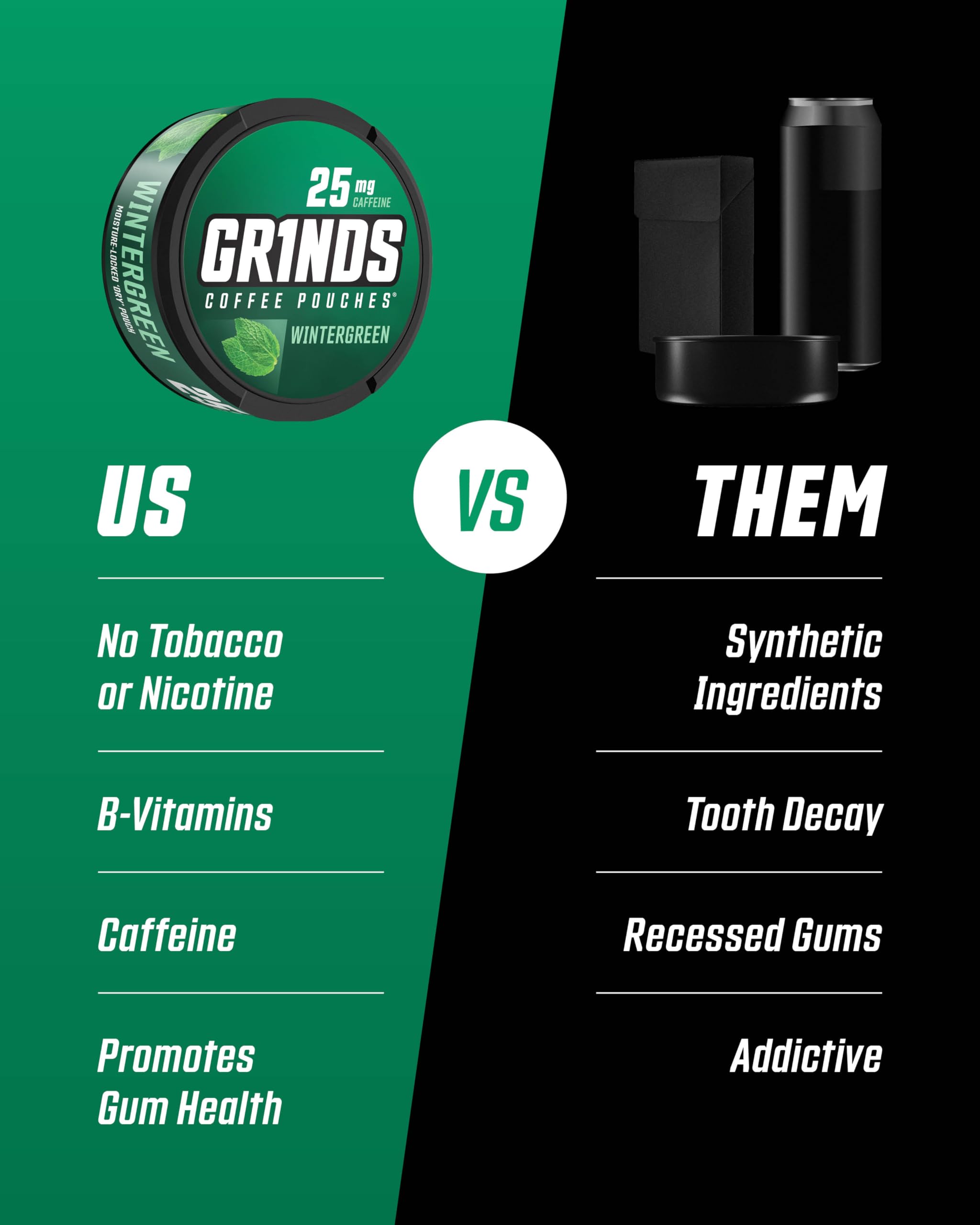 GRINDS pouch Wintergreen en mano en entorno urbano para uso discreto