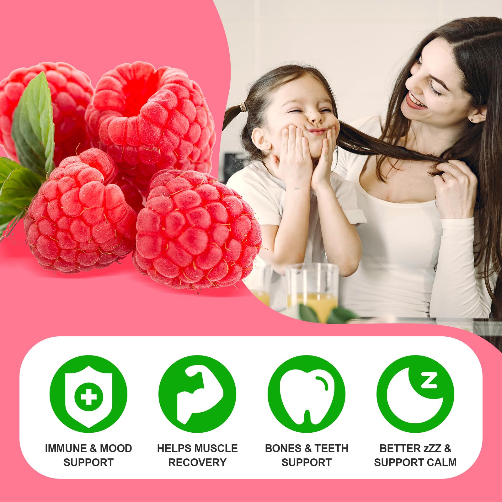Frasco GrnLife abierto mostrando múltiples gomitas listas para consumo diario