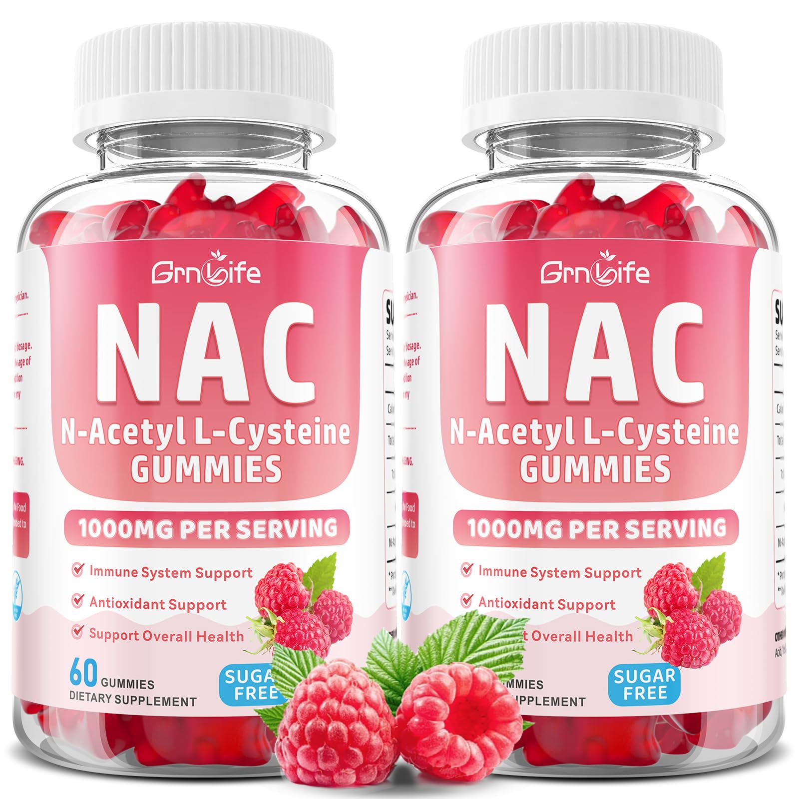 GrnLife frente del pack con dos frascos, presenta la cantidad y sabor