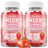 GrnLife frasco frontal de gomitas omega‑3 veganas, presentación clara y sostenible
