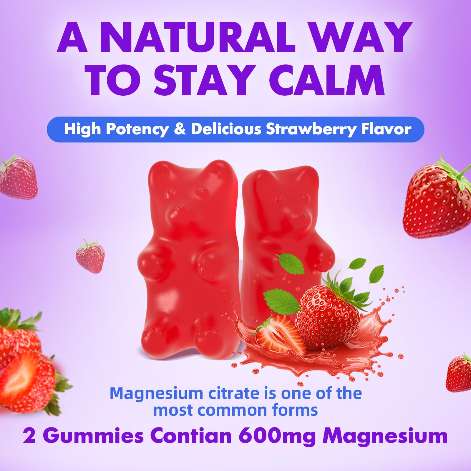 GrnLife gomitas magnesio en mano para comparar tamaño y dosis conveniente