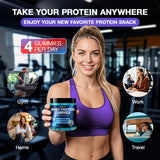GRNSECVE gominolas en escritorio de oficina para aporte proteico durante jornada