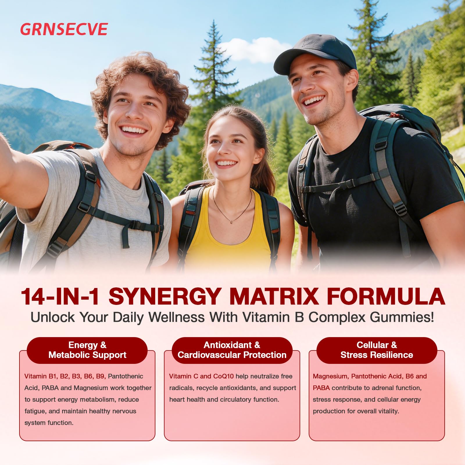 GRNSECVE ingredientes omega‑3 y magnesio resaltando soporte nutricional