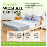 GroundingWell sábana colocada en cama completa, cobertura generosa
