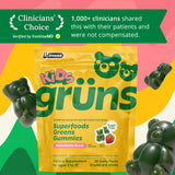 Grüns etiqueta nutricional ampliada destacando vitaminas y minerales
