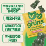 Grüns mezcla de superalimentos visible para mostrar ingredientes vegetales