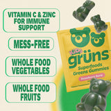 Grüns ingredientes supergreens mezclados para nutrición vegetal