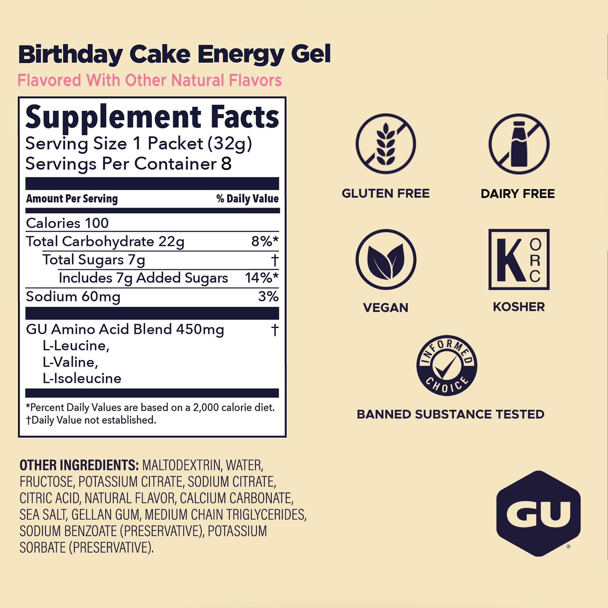 GU Energy gel en mano listo para consumir durante ejercicio y recargar energía