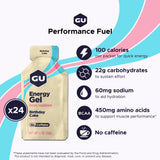GU Energy sobre abierto con gel visible destacando textura y fácil ingestión rápida