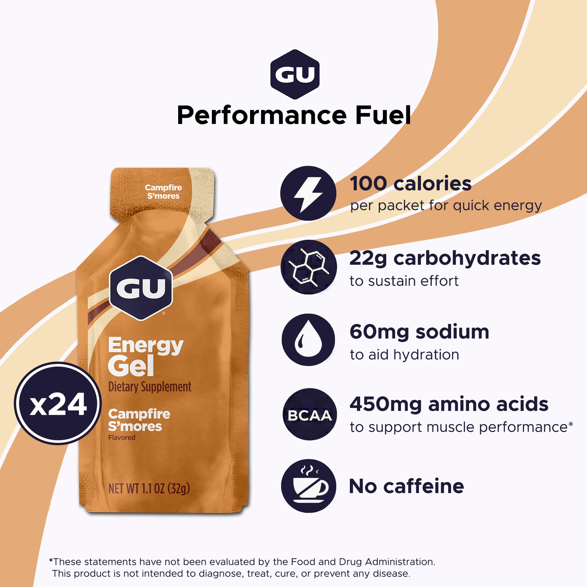 GU Energy sobre abierto con gel visible destaca textura fácil de consumir