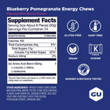 GU Energy bolsa abierta con chews lista para consumo rápido durante entrenamientos