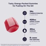 GU Energy detalle de textura de las gomitas para rápida absorción
