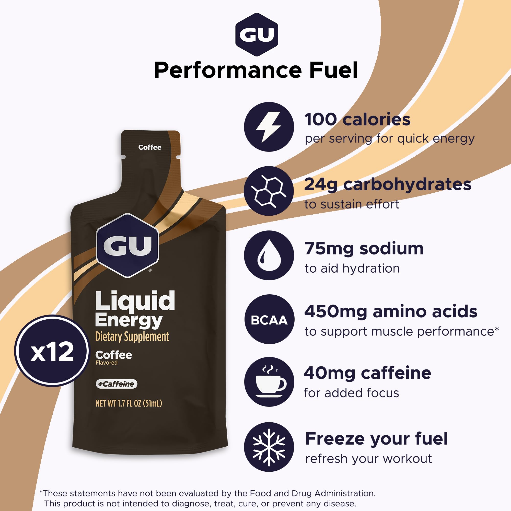 GU Energy primer plano de la textura líquida mostrando fluidez y absorción