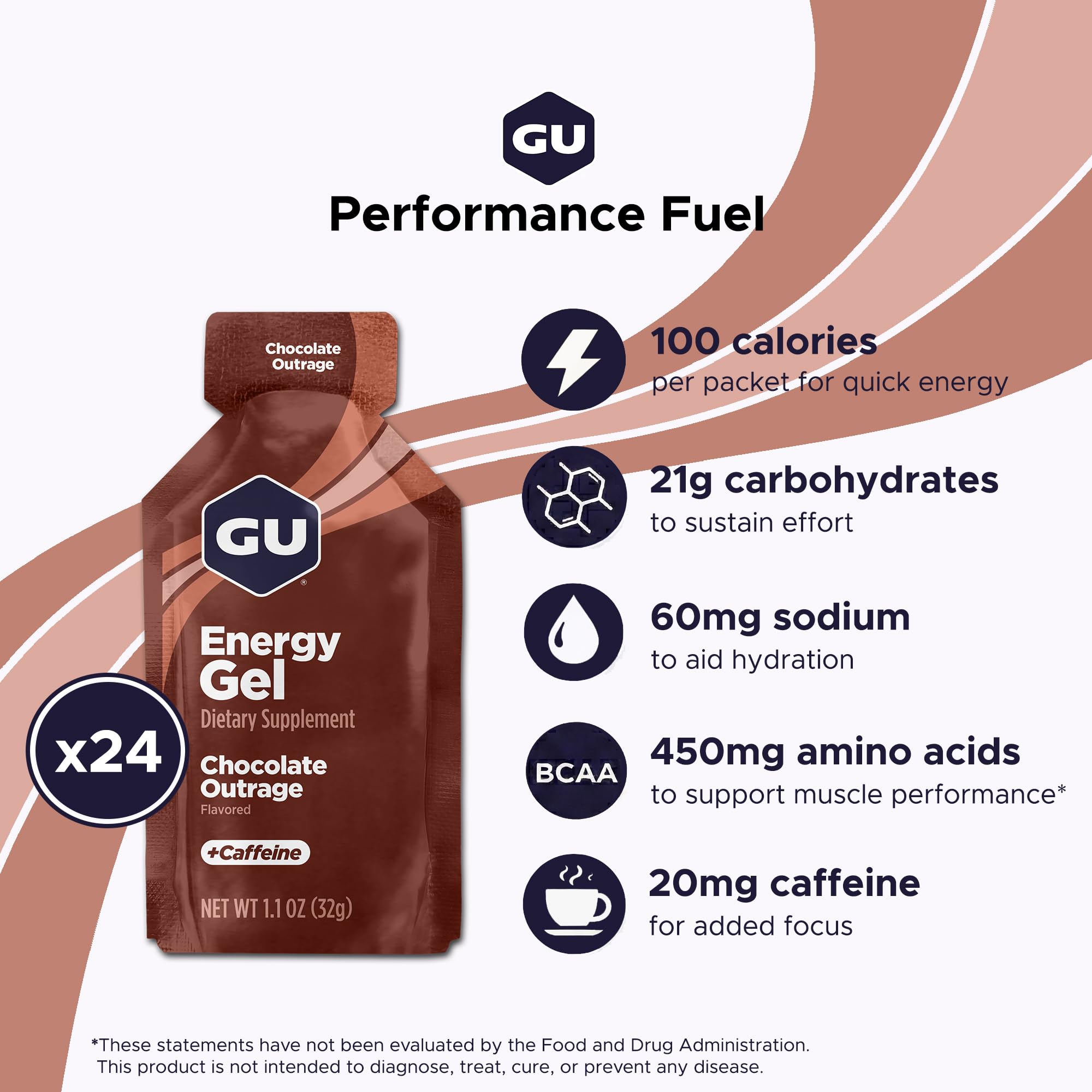 GU Energy sobre individual listo para llevar y consumir rápidamente
