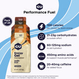GU Energy sobre abierto detalle de textura y facilidad de consumo
