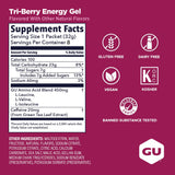 GU Energy gel en mano compara tamaño portátil y cómodo para llevar