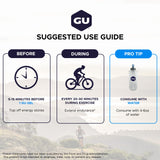 GU Energy gel usado por corredor en entrenamiento para mantener energía