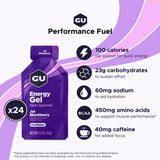 GU Energy sobre abierto Jet Blackberry textura del gel lista para consumir rápido