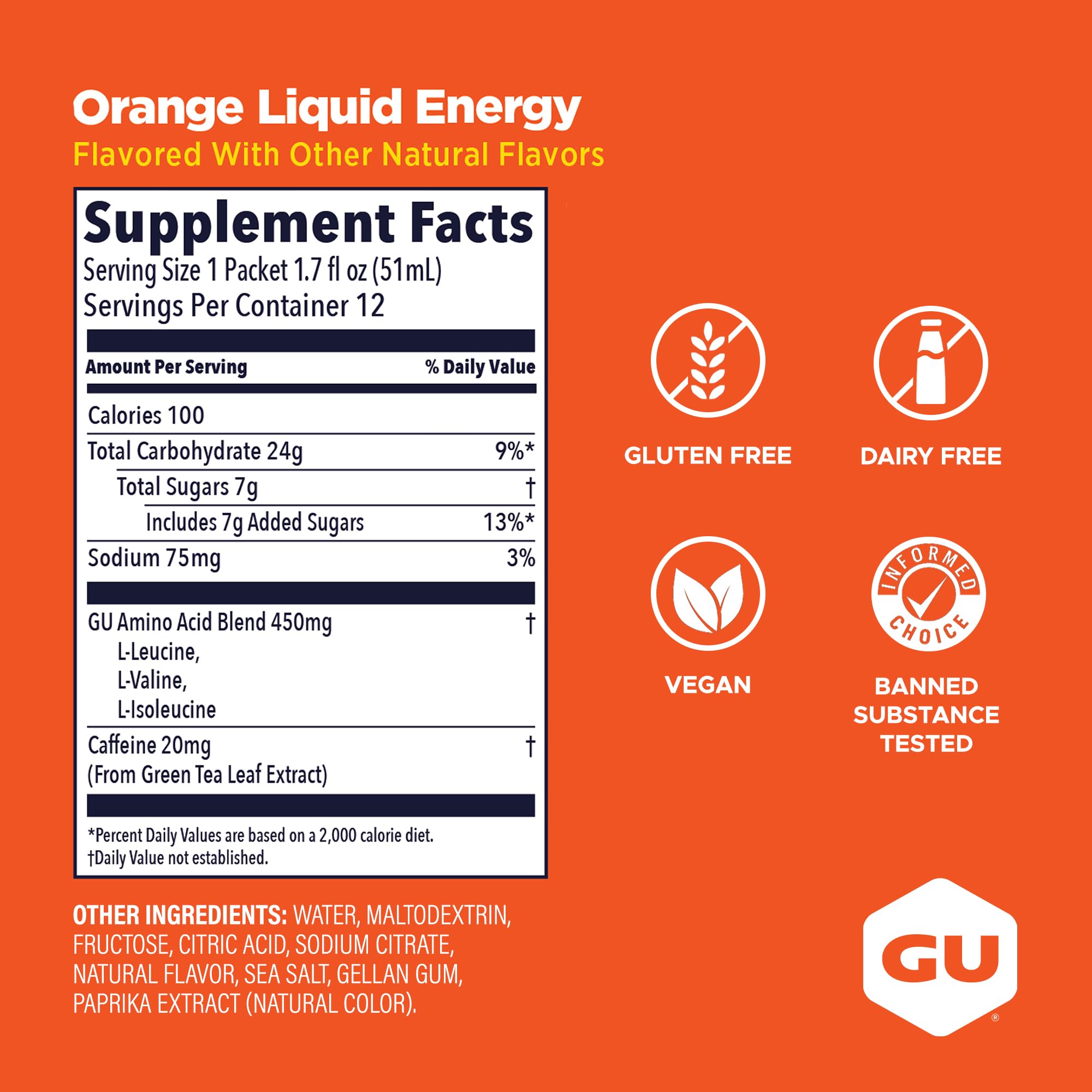 GU Energy gel en mano listo para consumir durante el entrenamiento