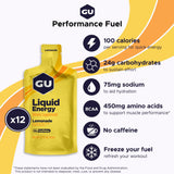 GU Energy textura líquida en primer plano mostrando fácil absorción