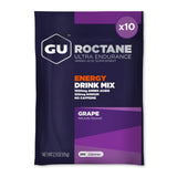 GU Energy frasco frontal mostrando sabor uva y beneficios energéticos