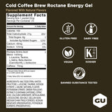 GU Energy sobre abierto con gel listo para consumir y beneficio portátil