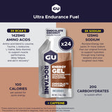 GU Energy sobre abierto con textura del gel facilitando ingestión rápida y digestiva