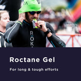 GU Energy Roctane sobre abierto con textura del gel y apariencia lisa