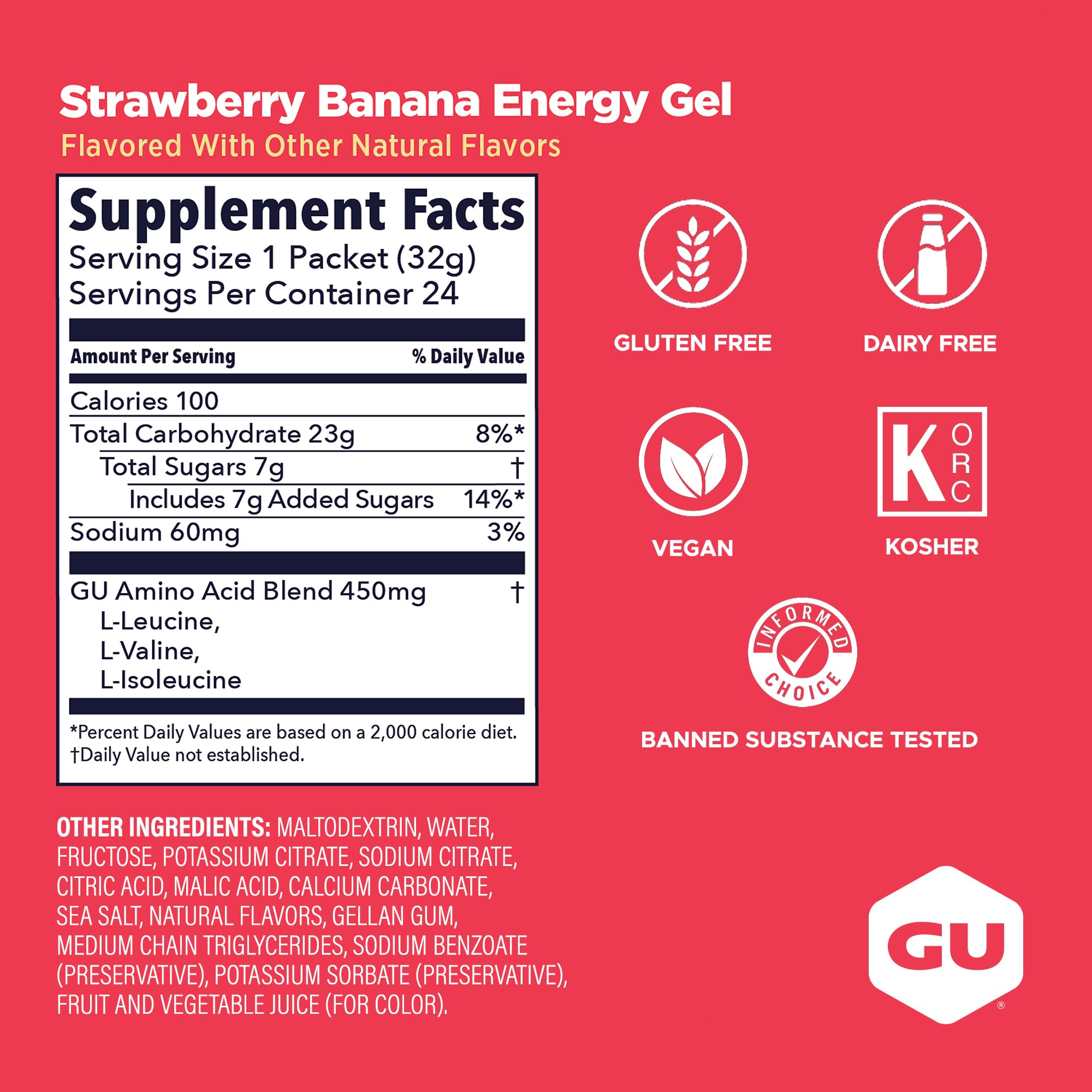 Textura del gel GU Energy fresa plátano mostrando consistencia y fácil ingestión