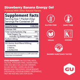 Textura del gel GU Energy fresa plátano mostrando consistencia y fácil ingestión