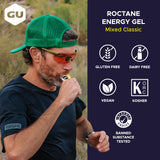 GU Energy detalle de la etiqueta Roctane con información de aminoácidos y sodio