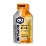 GU Energy sobre Roctane frente del paquete mostrando la marca y el sabor
