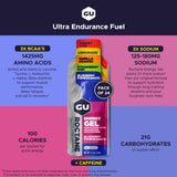 GU Energy sobre abierto con textura del gel para tomar rápido y fácil digestión
