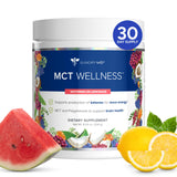 Gundry MD envase frontal MCT sabor Sandía Limonada mostrando diseño y porciones
