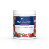 Gundry MD envase frontal del polvo MCT Raspberry Medley mostrando presentación y beneficio energético