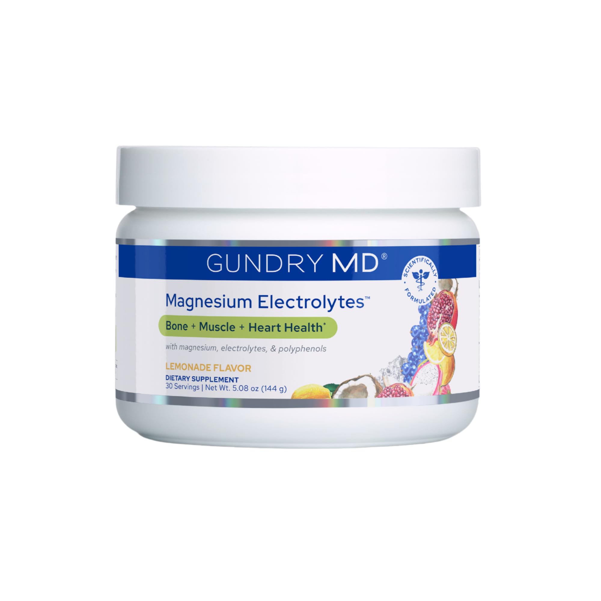 Gundry MD bote frente mostrando diseño y sabor limonada para elección clara