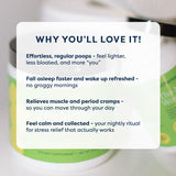 GutPersonal primer plano del polvo sabor fresa, textura fina y apetecible