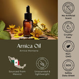 Gya Labs aceite de árnica en ambiente spa transmitiendo relajación natural