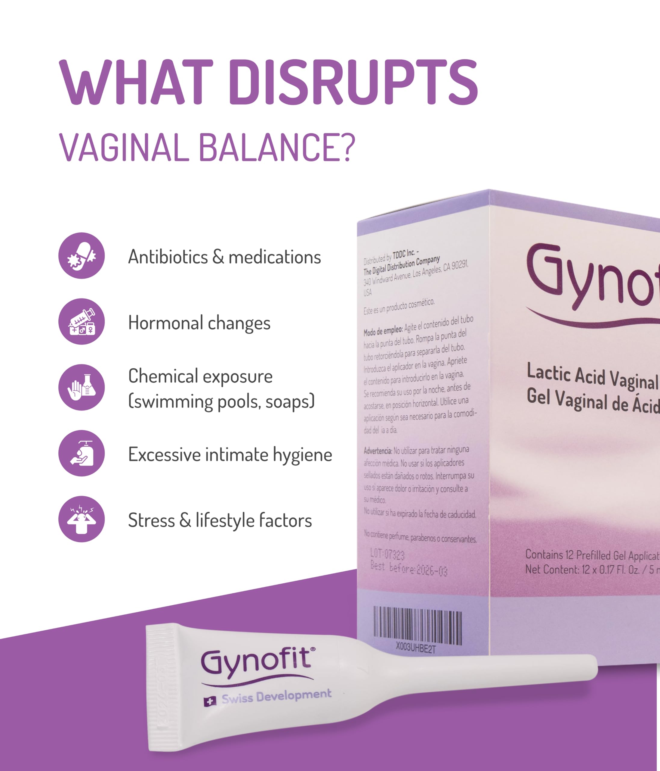 Gynofit textura en gel, hidratación íntima y fijación sin goteo